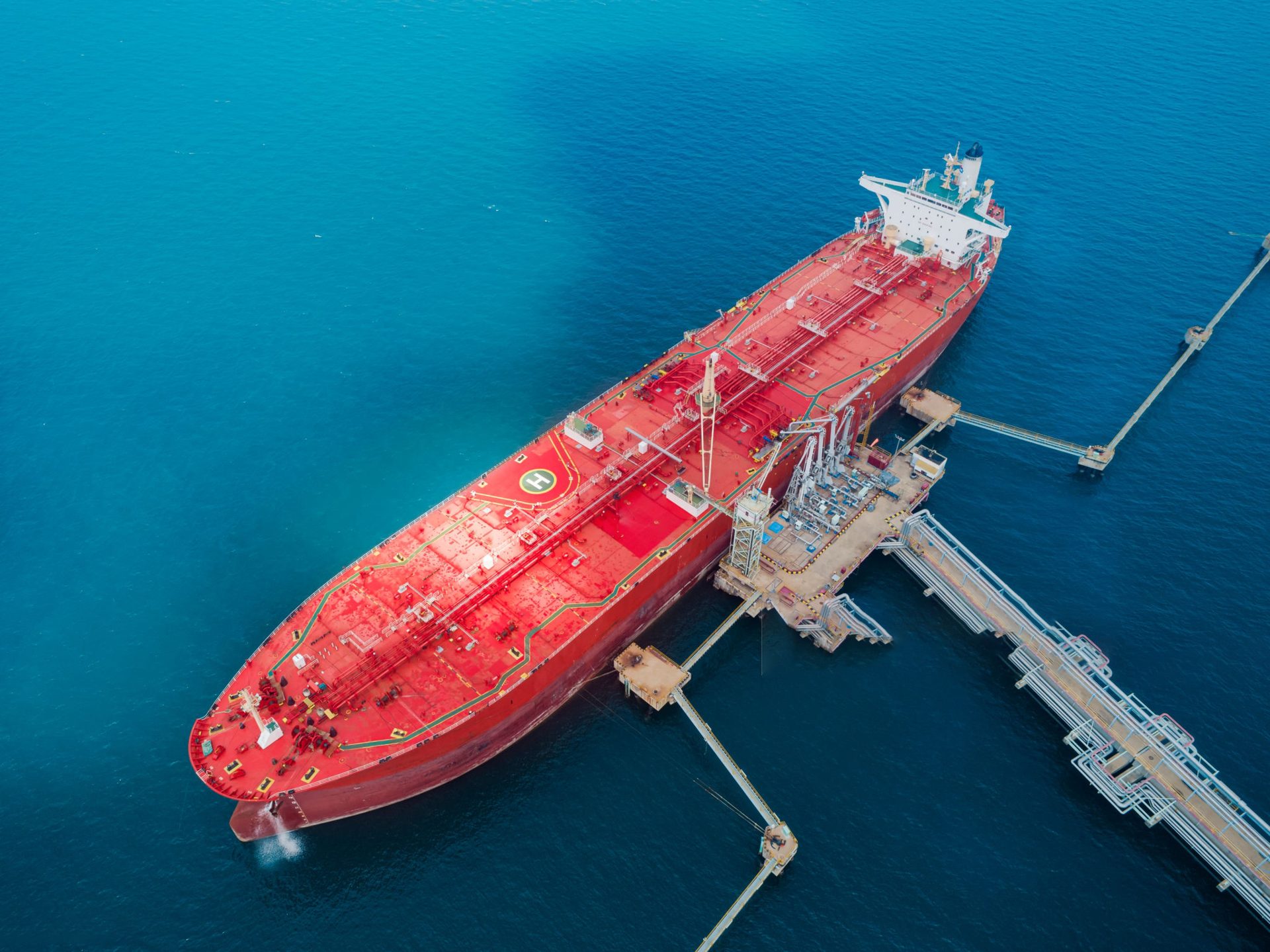 Crude oil tanker at a Safeway deep-water berth